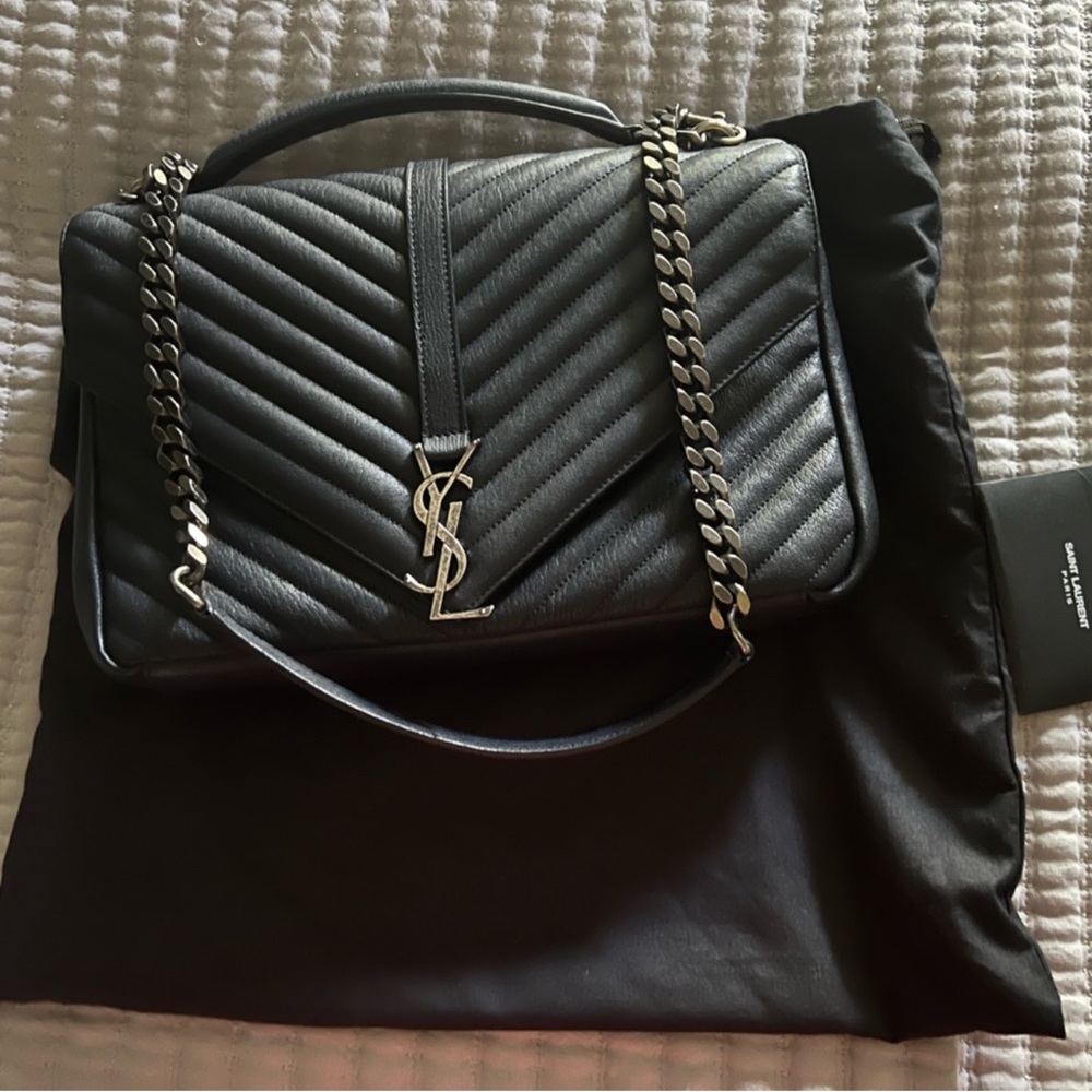 Yves Saint Laurent College Large Shoulder Bag